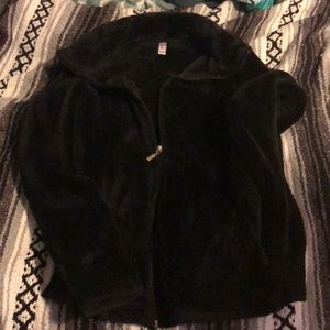 Full zip up fuzzy jacket